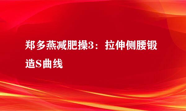 郑多燕减肥操3：拉伸侧腰锻造S曲线