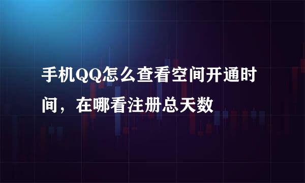 手机QQ怎么查看空间开通时间，在哪看注册总天数