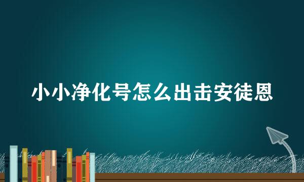 小小净化号怎么出击安徒恩