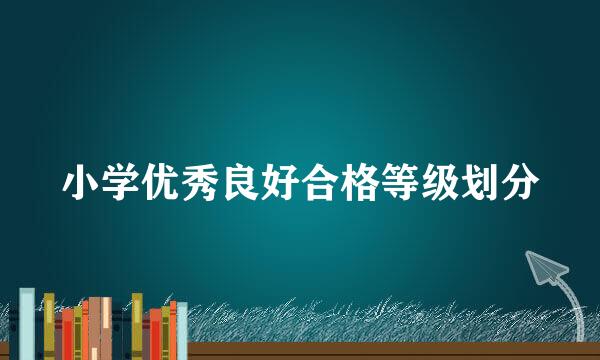 小学优秀良好合格等级划分