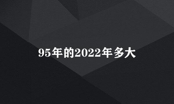 95年的2022年多大