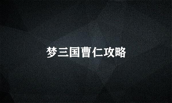 梦三国曹仁攻略