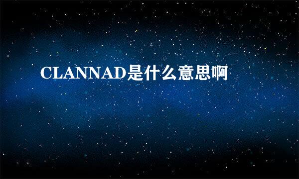 CLANNAD是什么意思啊