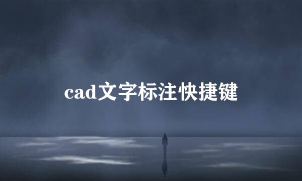 cad文字标注快捷键