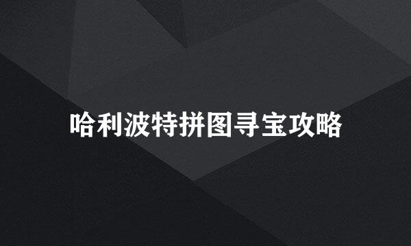 哈利波特拼图寻宝攻略