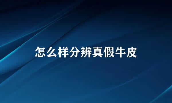 怎么样分辨真假牛皮
