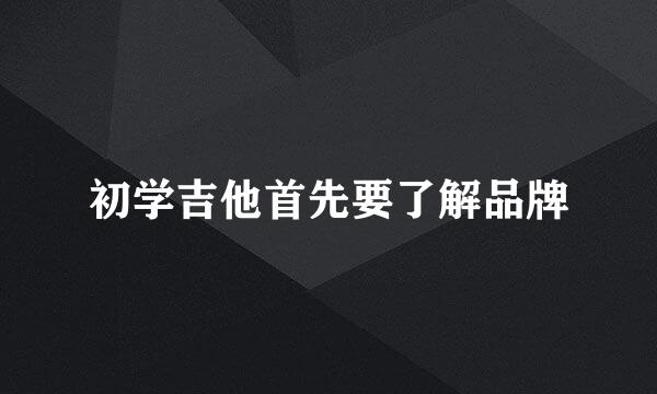 初学吉他首先要了解品牌