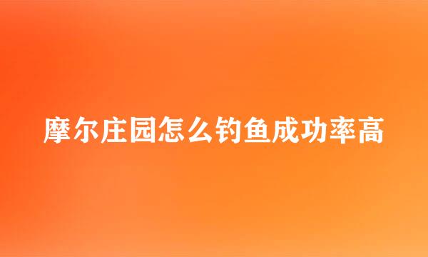 摩尔庄园怎么钓鱼成功率高