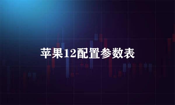 苹果12配置参数表