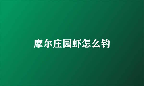 摩尔庄园虾怎么钓