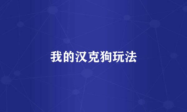 我的汉克狗玩法