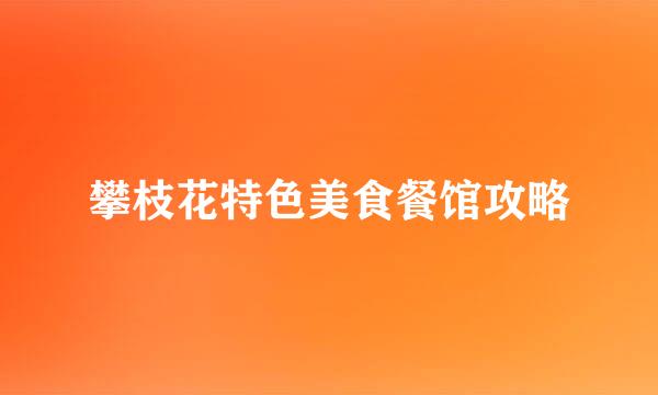 攀枝花特色美食餐馆攻略