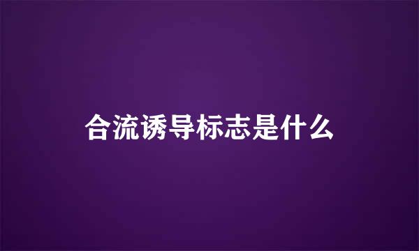 合流诱导标志是什么