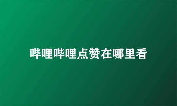 哔哩哔哩点赞在哪里看