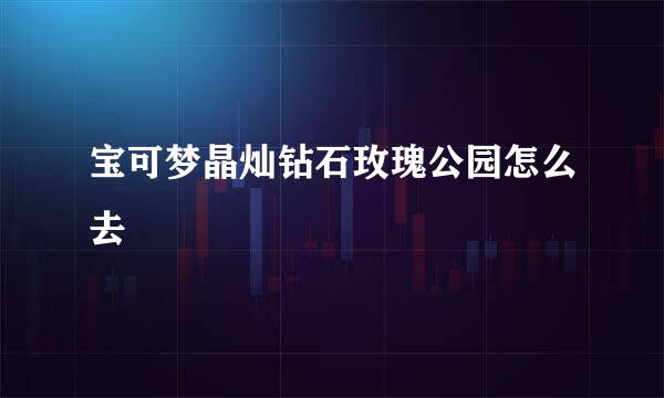 宝可梦晶灿钻石玫瑰公园怎么去