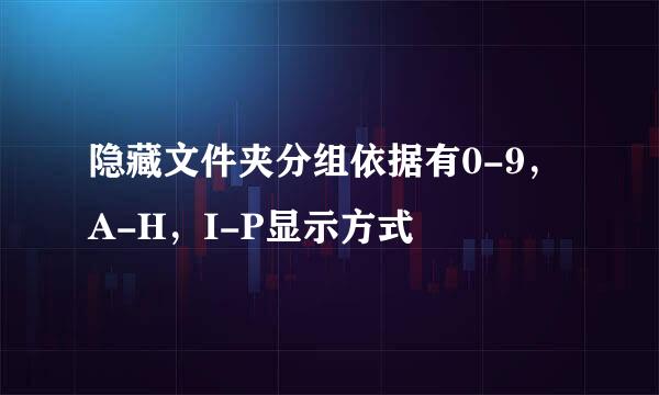隐藏文件夹分组依据有0-9，A-H，I-P显示方式