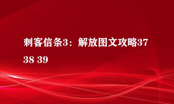 刺客信条3：解放图文攻略37 38 39