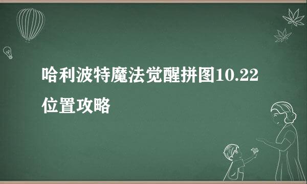 哈利波特魔法觉醒拼图10.22位置攻略