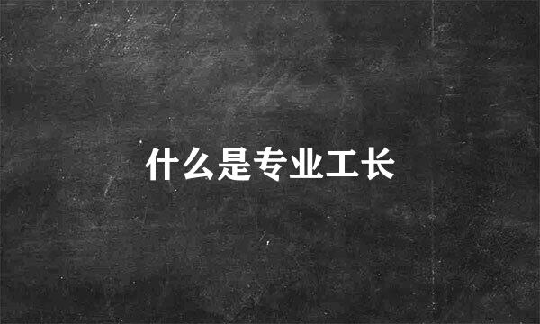 什么是专业工长