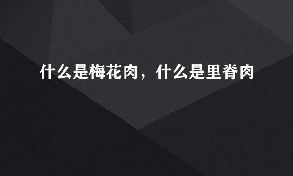 什么是梅花肉，什么是里脊肉
