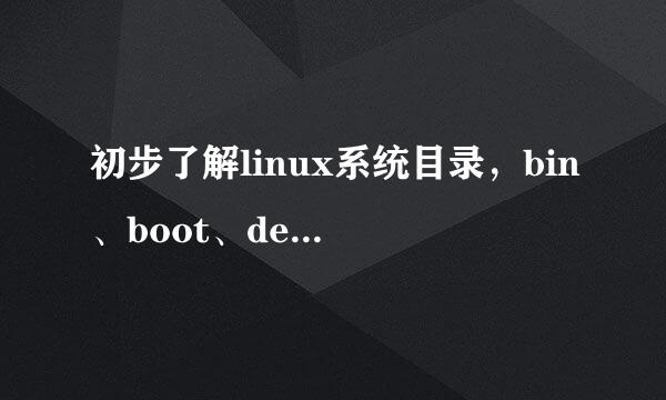 初步了解linux系统目录，bin、boot、dev、etc！