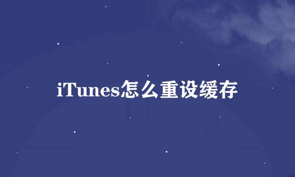 iTunes怎么重设缓存