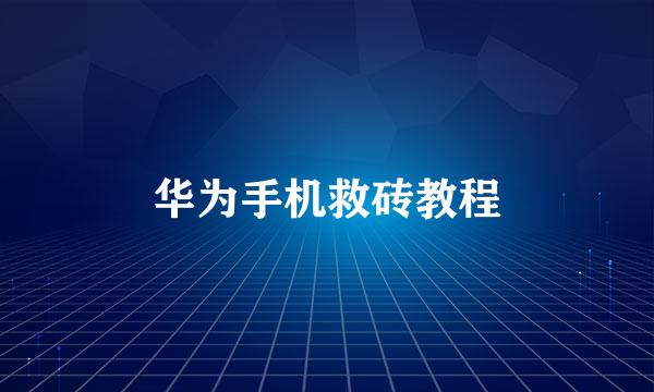华为手机救砖教程