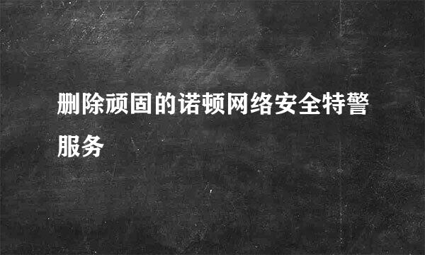 删除顽固的诺顿网络安全特警服务