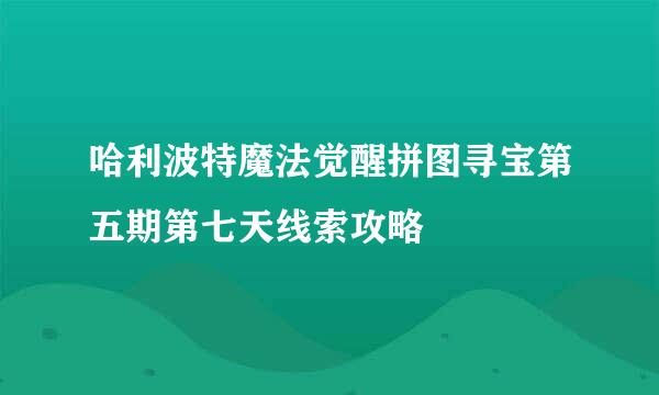 哈利波特魔法觉醒拼图寻宝第五期第七天线索攻略