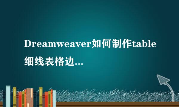Dreamweaver如何制作table细线表格边框CSS样式