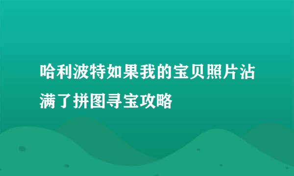 哈利波特如果我的宝贝照片沾满了拼图寻宝攻略