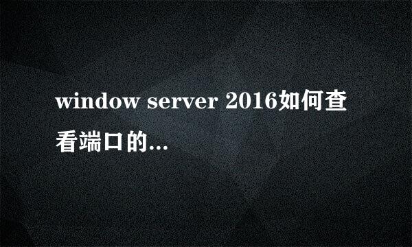 window server 2016如何查看端口的使用情况