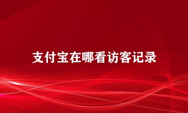 支付宝在哪看访客记录