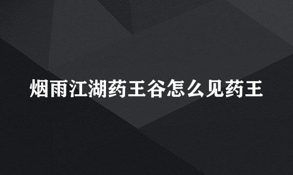 烟雨江湖药王谷怎么见药王