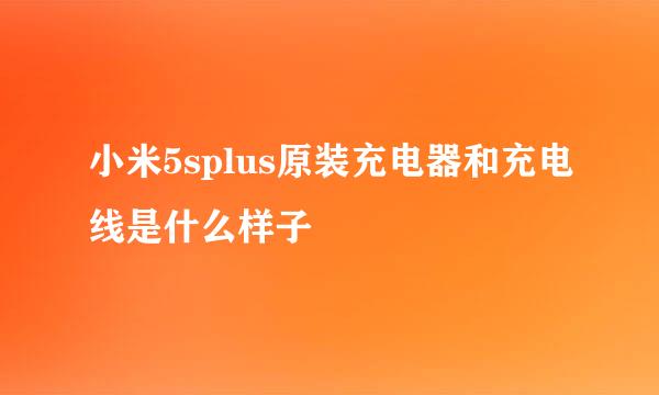 小米5splus原装充电器和充电线是什么样子