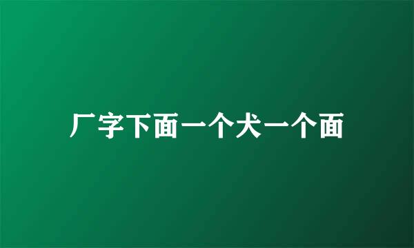 厂字下面一个犬一个面