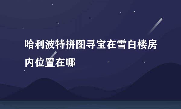 哈利波特拼图寻宝在雪白楼房内位置在哪