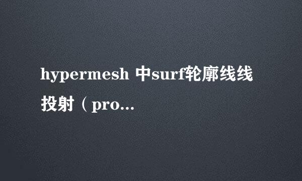 hypermesh 中surf轮廓线线投射（project）方法