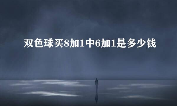 双色球买8加1中6加1是多少钱