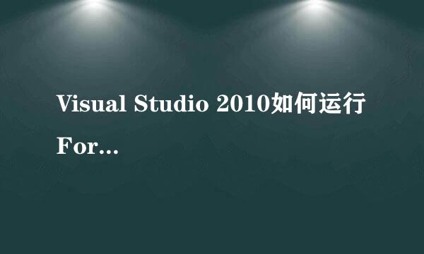Visual Studio 2010如何运行Fortran程序