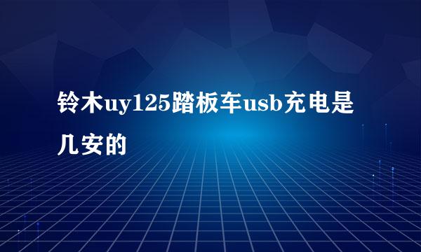 铃木uy125踏板车usb充电是几安的