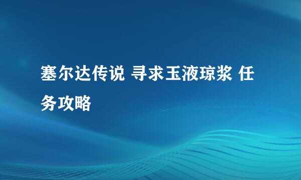 塞尔达传说 寻求玉液琼浆 任务攻略