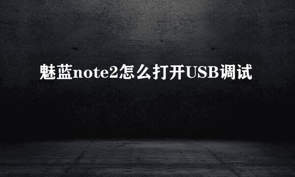 魅蓝note2怎么打开USB调试