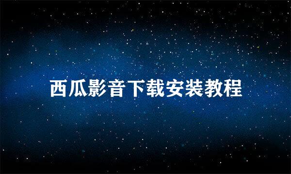 西瓜影音下载安装教程