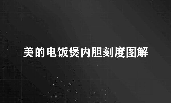 美的电饭煲内胆刻度图解