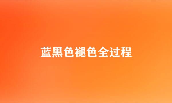 蓝黑色褪色全过程