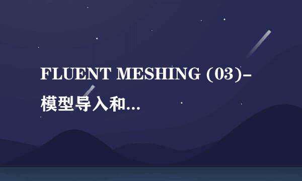 FLUENT MESHING (03)-模型导入和网格划分