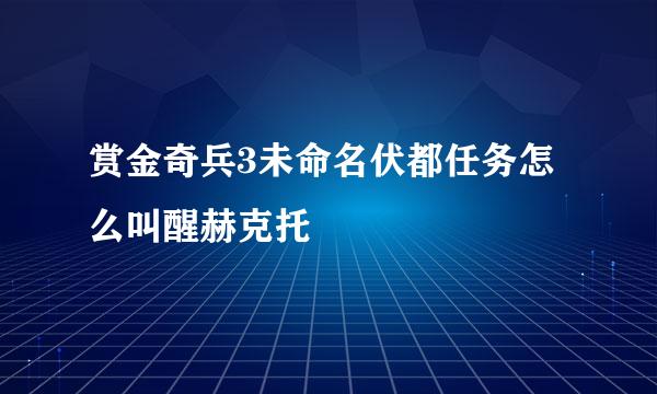 赏金奇兵3未命名伏都任务怎么叫醒赫克托