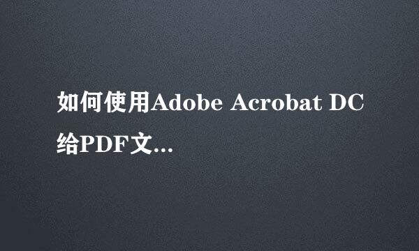 如何使用Adobe Acrobat DC给PDF文档添加图章