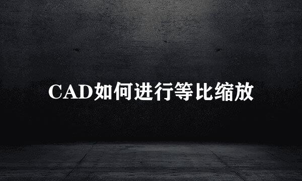 CAD如何进行等比缩放